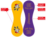 Personalized Gold Purple Half Leather Purple Authentic Baseballs