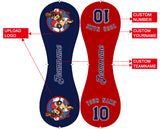 Personalized Navy Red Half Leather Navy Authentic Baseballs