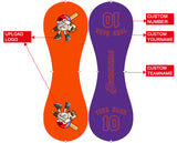 Personalized Orange Purple Half Leather Purple Authentic Baseballs