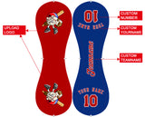 Personalized Red Royal Half Leather Red Authentic Baseballs