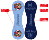 Personalized Blue Navy Half Leather Navy Authentic Baseballs