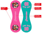 Personalized Pink Aqua Half Leather Pink Authentic Baseballs