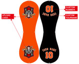Personalized Orange Black Half Leather Orange Authentic Baseballs