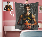 Personalized Basketball Team Photo Sports Blanket