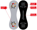 Personalized Gray Black Green Half Leather Black Authentic Baseballs