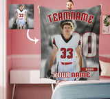 Personalized Football 2024 Team Photo Sports Blanket