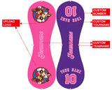 Personalized Pink Purple Half Leather Pink Authentic Baseballs