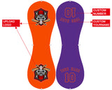 Personalized Orange Purple Half Leather Purple Authentic Baseballs