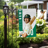 Personalized Baseball Team Name Photo Garden Flag