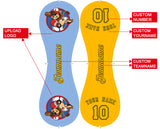 Personalized Blue Gold Half Leather Gold Authentic Baseballs