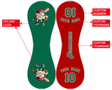 Personalized Kelly Green Red Half Leather Kelly Green Authentic Baseballs