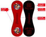 Personalized Red Black Half Leather Black Authentic Baseballs