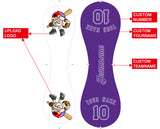 Personalized White Purple Half Leather Purple Authentic Baseballs