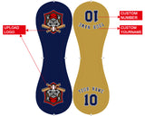 Personalized Navy Old Gold Half Leather Navy Authentic Baseballs