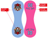 Personalized Blue Pink Half Leather Blue Authentic Baseballs