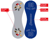 Personalized Gray Royal Half Leather Royal Authentic Baseballs