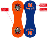 Personalized Orange Royal Half Leather Orange Authentic Baseballs