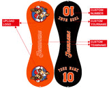 Personalized Orange Black Half Leather Orange Authentic Baseballs