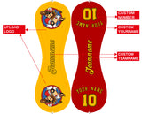 Personalized Gold Red Half Leather Gold Authentic Baseballs