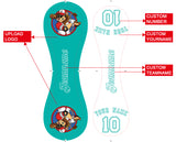 Personalized Aqua White Half Leather White Authentic Baseballs