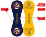 Personalized Navy Gold Half Leather Gold Authentic Baseballs