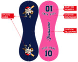 Personalized Navy Pink Half Leather Navy Authentic Baseballs