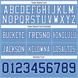 Custom Light Blue Royal-White Authentic Football Jersey