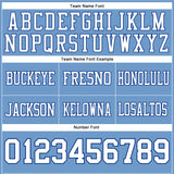 Custom Light Blue White-Royal Authentic Football Jersey