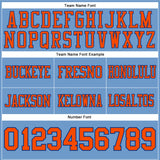 Custom Light Blue Orange-Royal Authentic Football Jersey