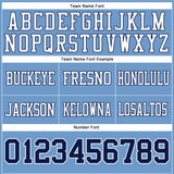 Custom Light Blue Navy-White Authentic Football Jersey