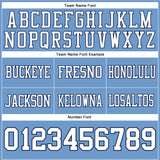 Custom Light Blue White-Navy Authentic Football Jersey