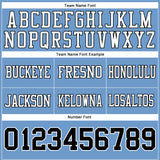 Custom Light Blue Navy-White Authentic Football Jersey