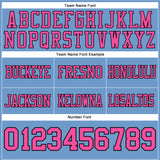 Custom Light Blue Pink-Black Authentic Football Jersey