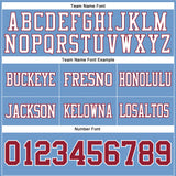 Custom Light Blue Cardinal-White Authentic Football Jersey