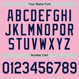 Custom Light Pink Navy Authentic Baseball Jersey