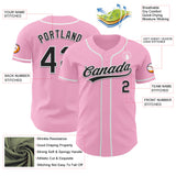 Custom Light Pink Black-White Authentic Baseball Jersey
