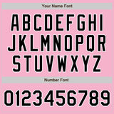 Custom Light Pink Black-White Authentic Baseball Jersey