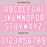 Custom Light Pink White-Pink Authentic Baseball Jersey