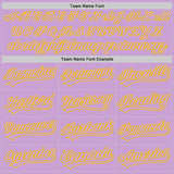 Custom Light Purple Yellow Authentic Baseball Jersey