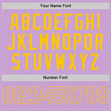 Custom Light Purple Yellow Authentic Baseball Jersey