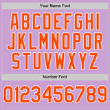 Custom Light Purple Orange-White Authentic Baseball Jersey