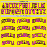 Custom Light Yellow Pink-Black Authentic Basketball Jersey