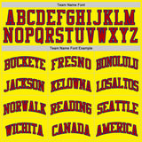 Custom Light Yellow Red-Royal Authentic Basketball Jersey