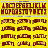 Custom Light Yellow Red-Navy Authentic Basketball Jersey