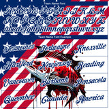 Custom US Navy Blue Red-White 3D American Flag And Bass Fish Fishing Long Sleeve Performance T-Shirt