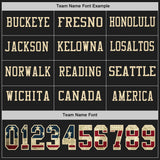 Custom Black Vintage USA Flag Cream-Red Long Sleeve Authentic Football Jersey