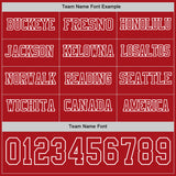 Custom Red White Long Sleeve Authentic Football Jersey