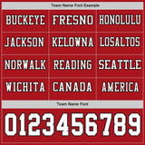 Custom Red White Gray-Black Long Sleeve Authentic Football Jersey