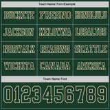 Custom Green Cream Long Sleeve Authentic Football Jersey