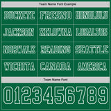 Custom Kelly Green White Long Sleeve Authentic Football Jersey